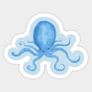 Blue Octopus Sticker